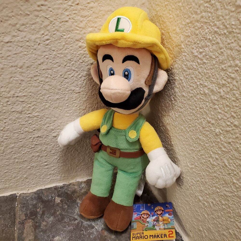 Plush - Builder Luigi 10-Inch (NEW) - Super Mario - Nintendo - Picture 2 of 8